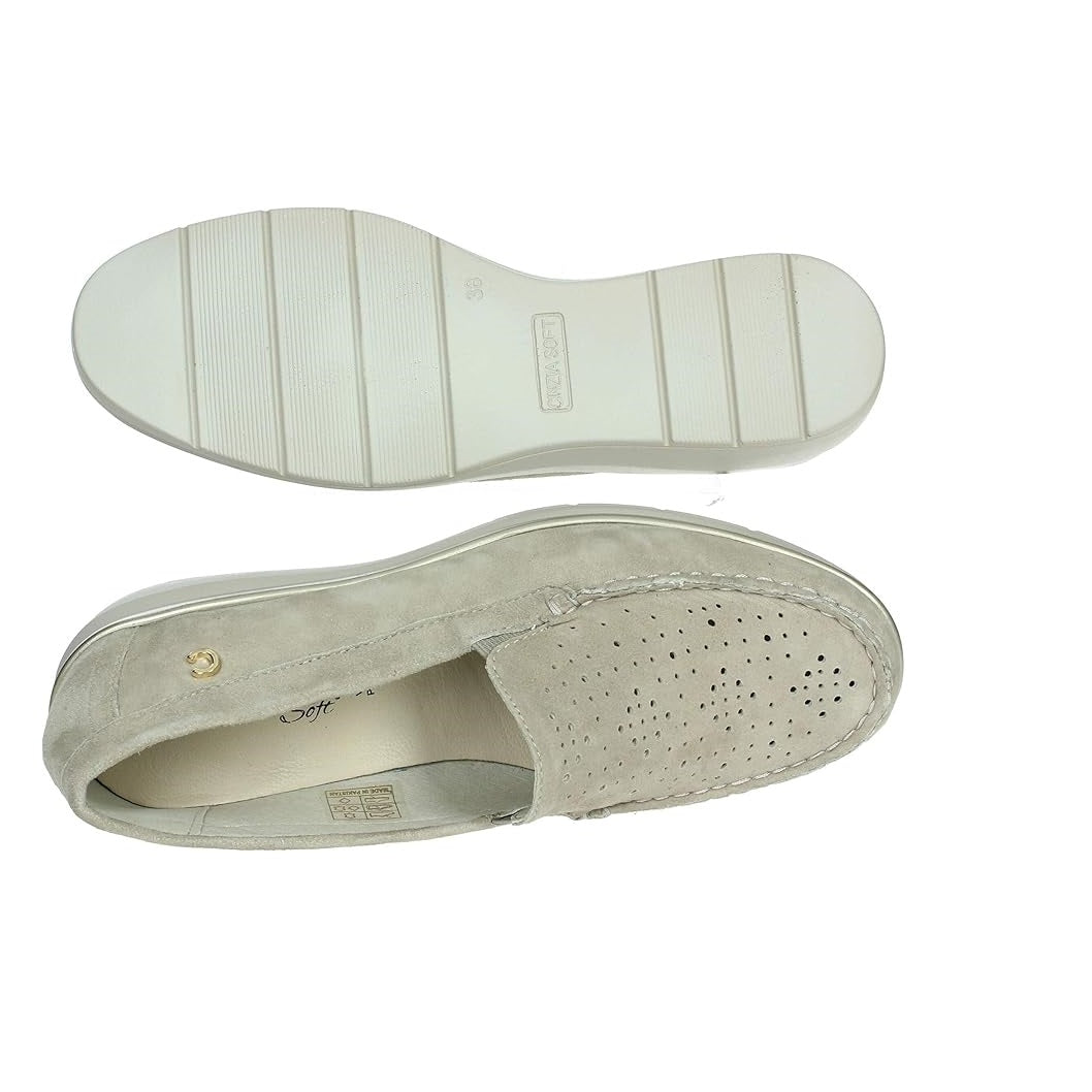 Scarpe da Donna - CINZIA SOFT Art. IV6821178 001 BEIGE Scamosciato Mocassini