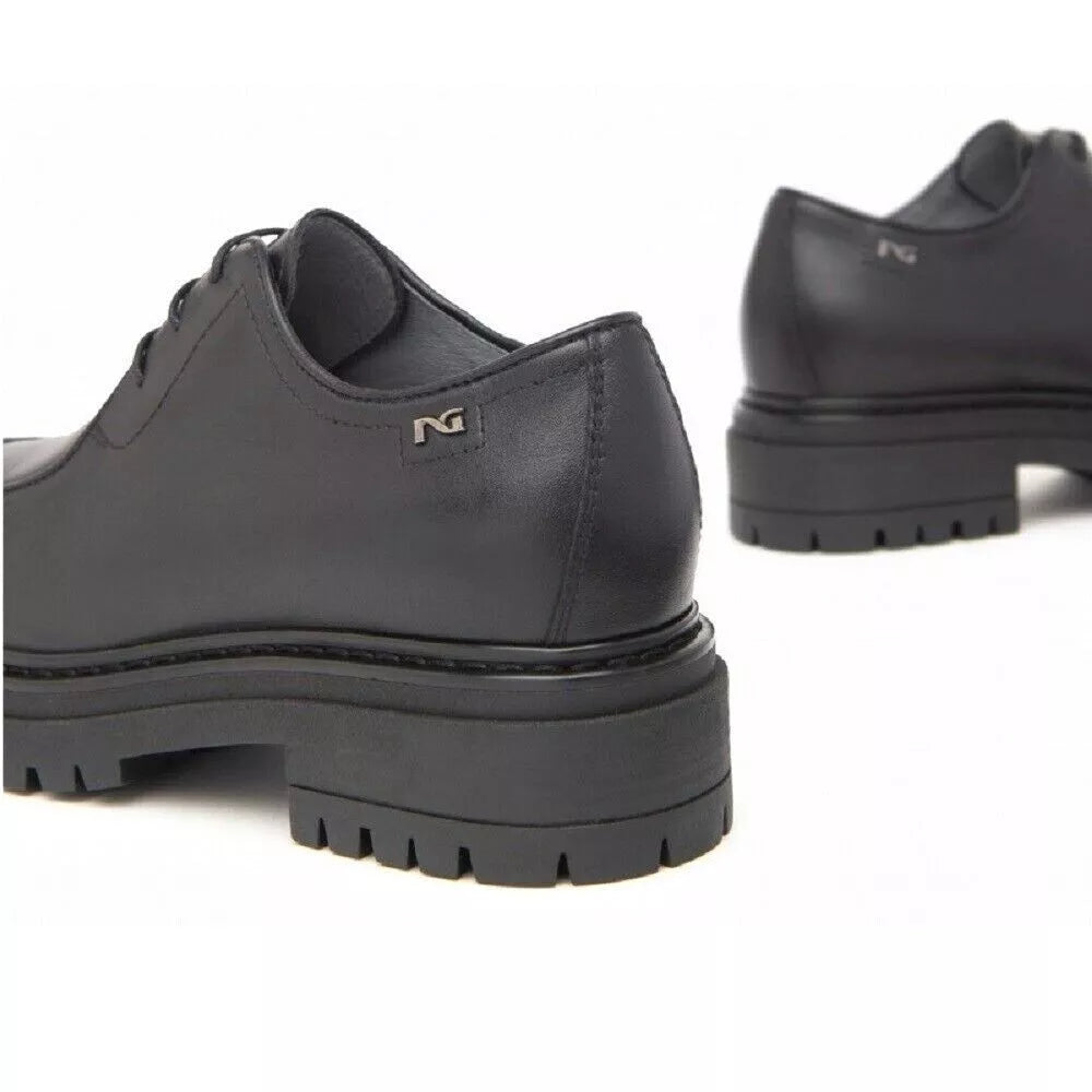 Scarpe da Donna - NERO GIARDINI Art. I411411D 100 NERO Mocassini CON LACCI