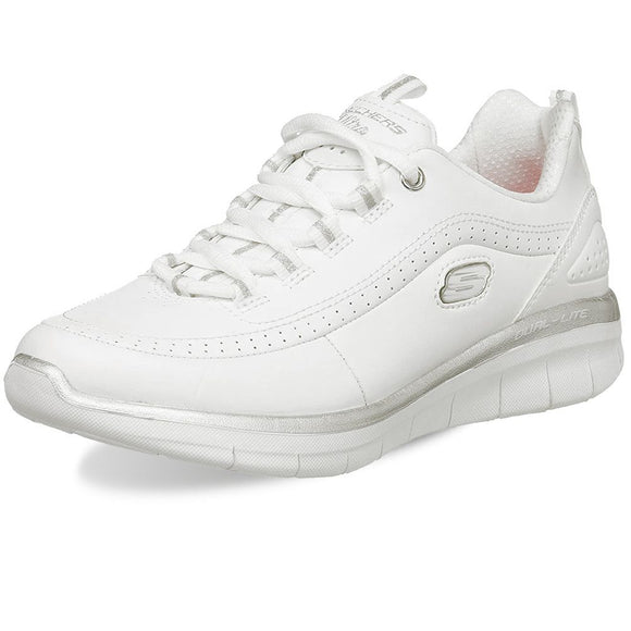 Scarpe da donna SKECHERS art.12363/WSL - sneakers allacciata bianco casual