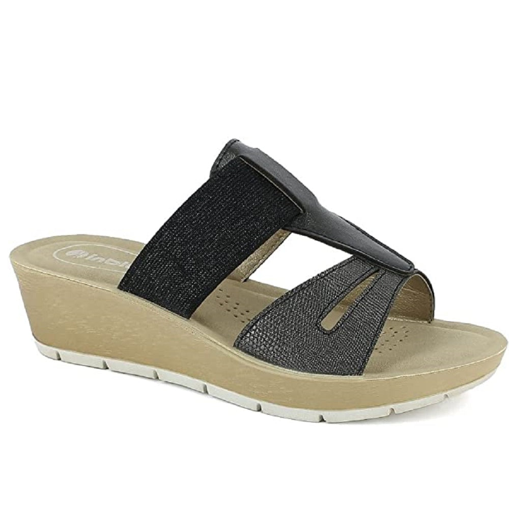 Scarpe da Donna INBLU art. RN11 CANNA DI FUCILE (grigio) ciabatte doppia fascia con elastico