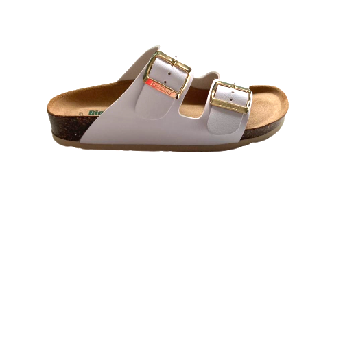 Scarpe da Donna BIONATURA - art. 94THESISD - ciabatta doppia fibbia colore bianco