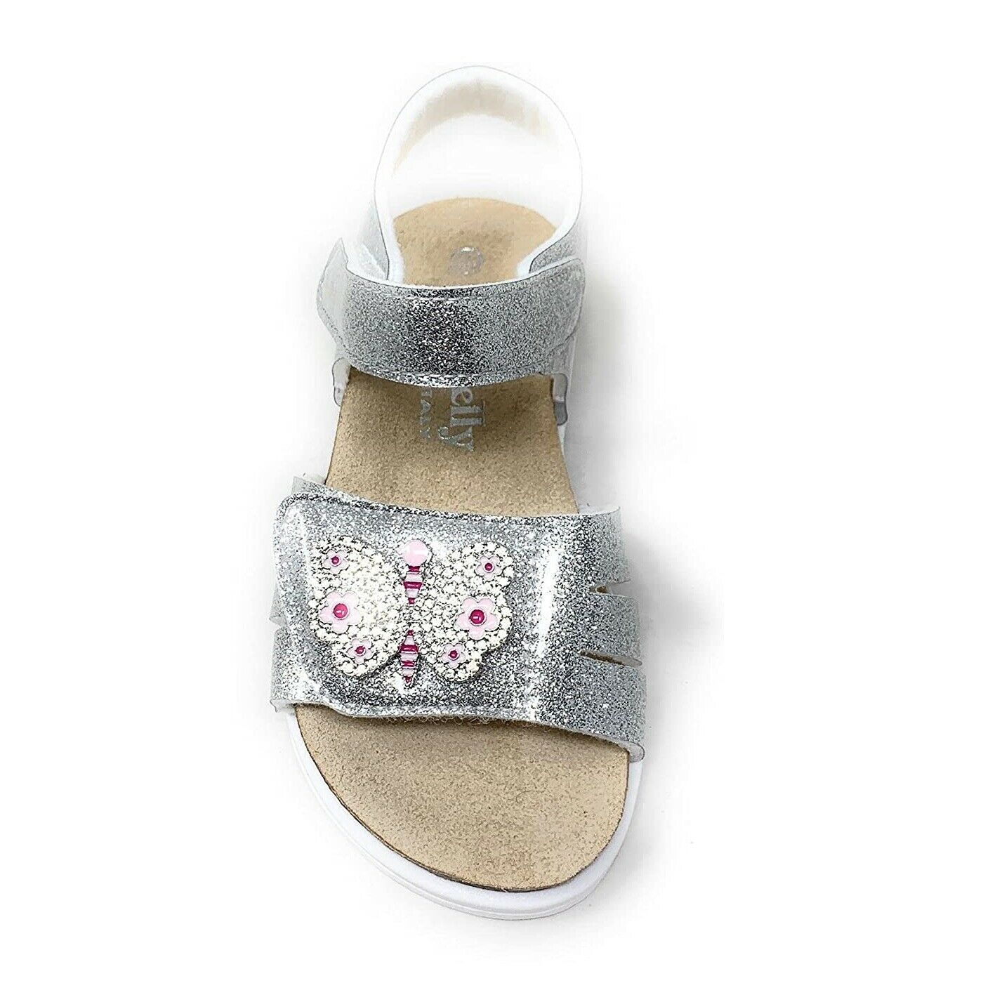 Scarpe da bambina LELLI KELLY - art .1502 FARFALLA - sandali glitter argento casual