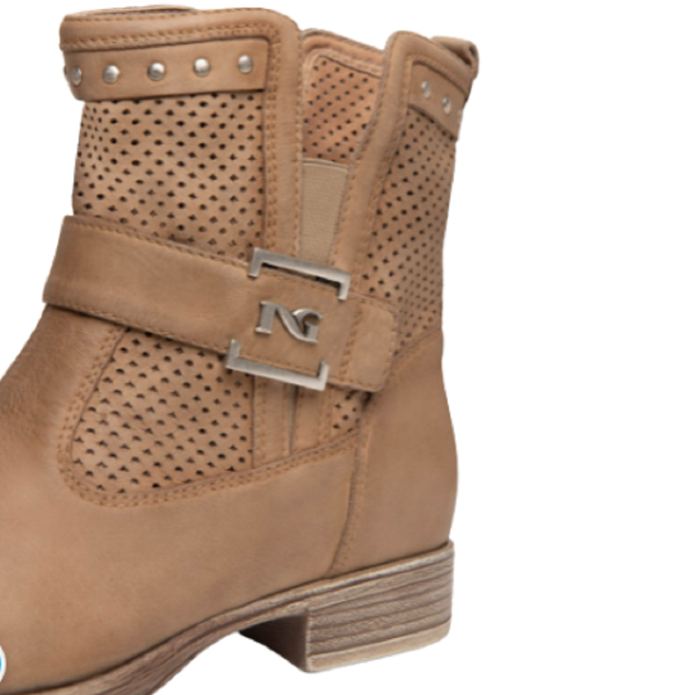 Scarpe donna NEROGIARDINI - art. E217910 400 - stivaletto basso traforato cuoio