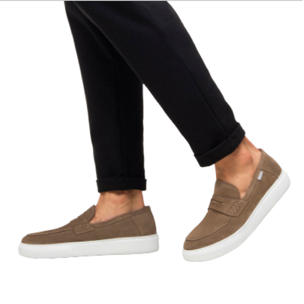 Scarpe uomo NEROGIARDINI - art. E202410U 352 - mocassino scamosciato biscotto casual