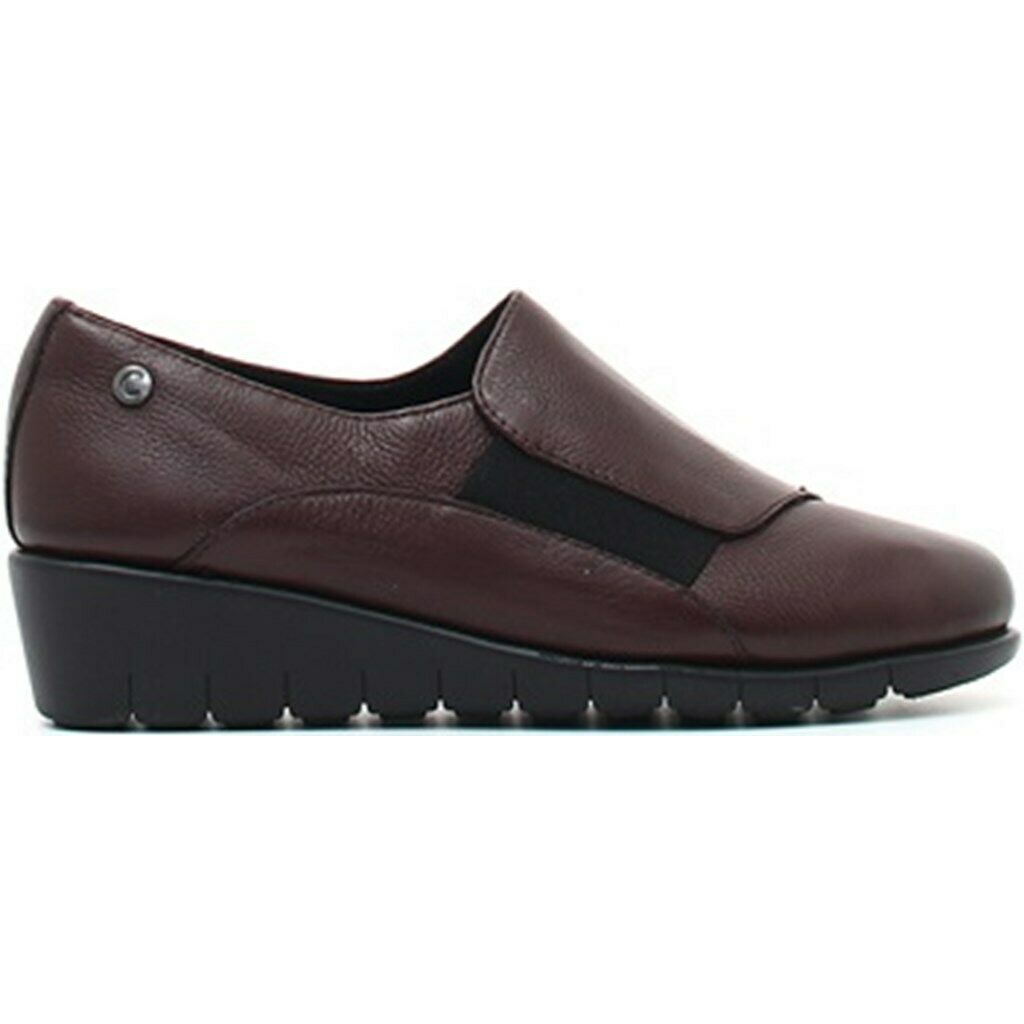 Cinzia Soft - Art. IV11909-NS 002 - mocassino marrone con tomaia in pelle marrone, comodo plantare e suola in gomma nera con zeppa di 5,5 cm