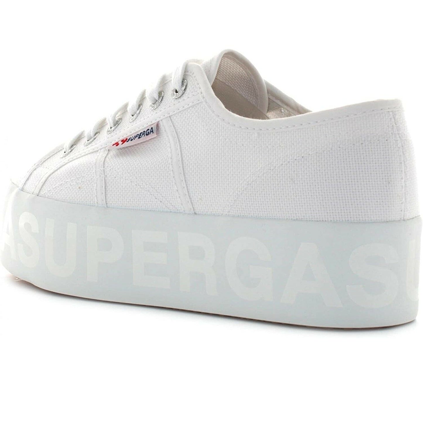 Scarpe da donna Superga - Art. 2790 SHINYPRINTED PLAT sneakers bianco