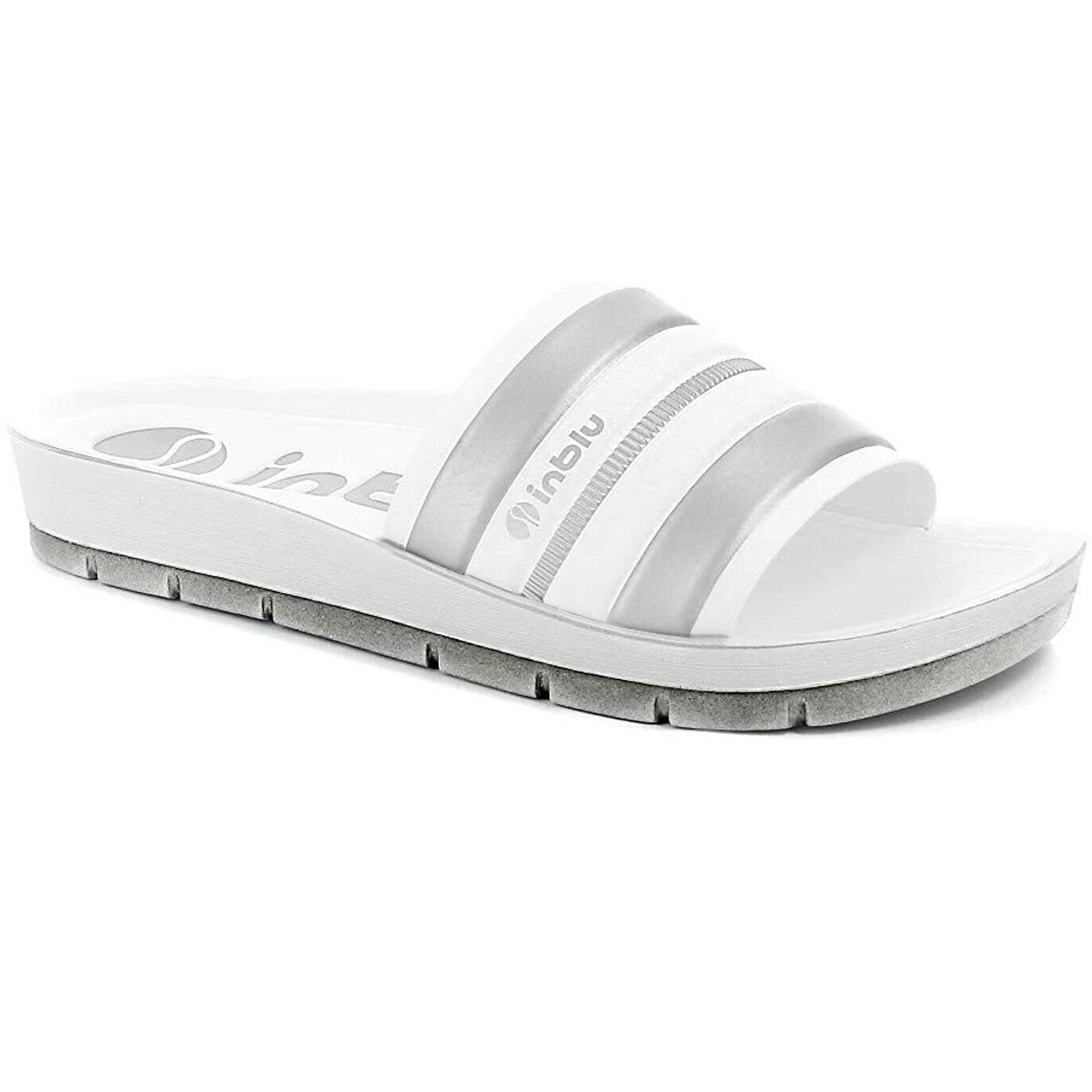 Scarpe da donna INBLU- Art. CP25 - BIANCO ARGENTO ciabatte mare/ piscina