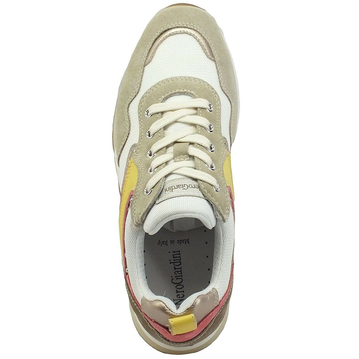 Scarpe da donna NEROGIARDINI art.E218073D 702 color IVORY SNEAKERS