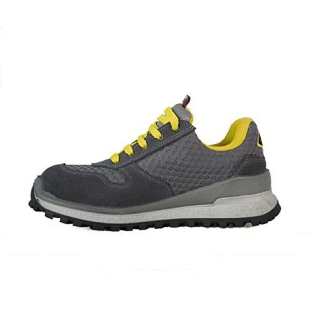 Scarpe da Uomo LEWER - art. LONDRA grigio giallo Antinfortunistiche basse Sneakers