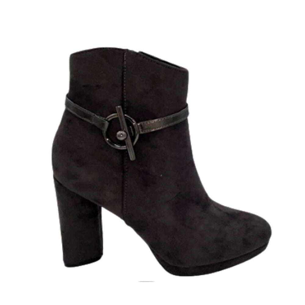 Scarpe classiche da Donna - KISS KRISS Art. T205 SCAMOSCIATO GRIGIO tronchetti Glamour