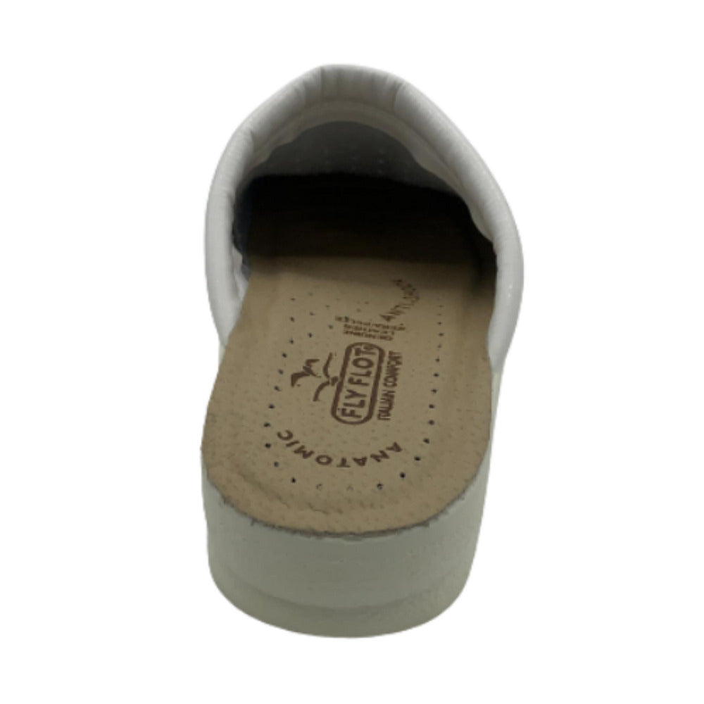 Scarpe da Uomo FLY FLOT Art. 8082 BIANCO Sabot professionale sanitario con suoletta in pelle