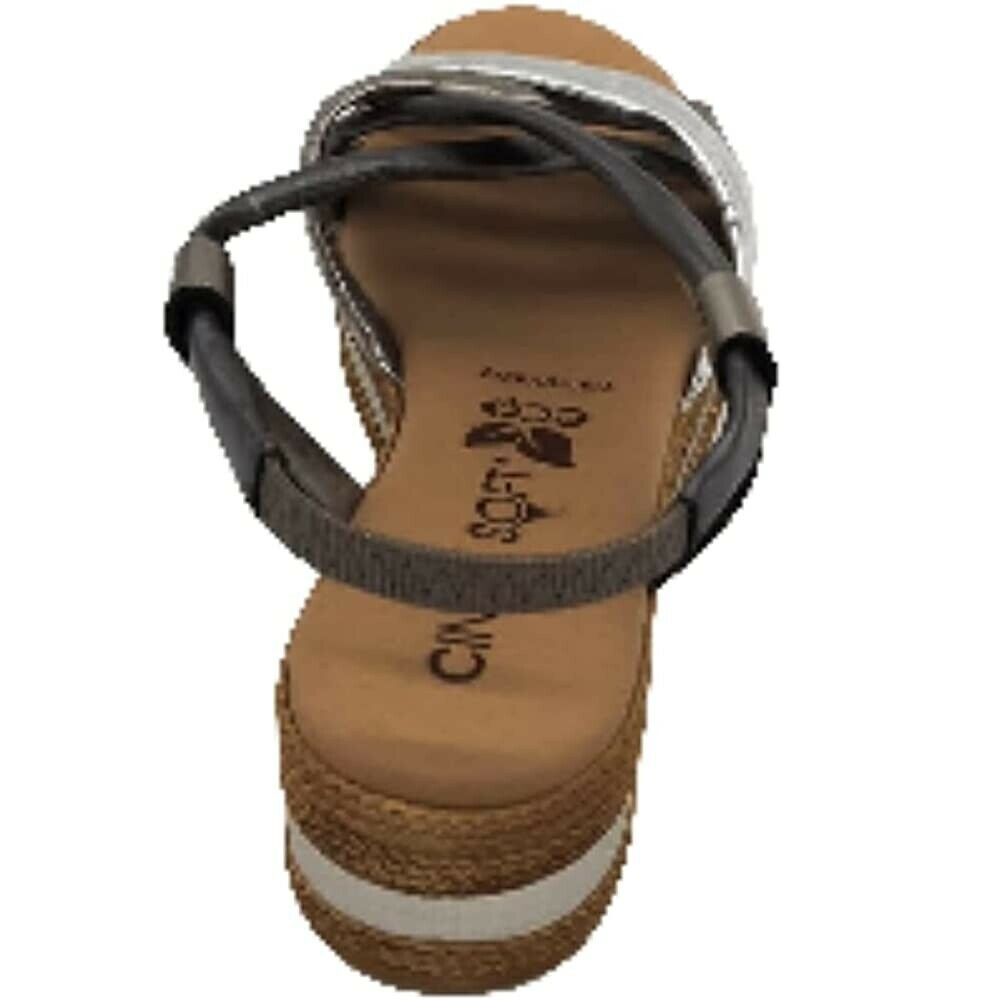 Scarpe da donna CINZIA SOFT - Art. IEL3000 L001 ARGENTO sandali con zeppa media