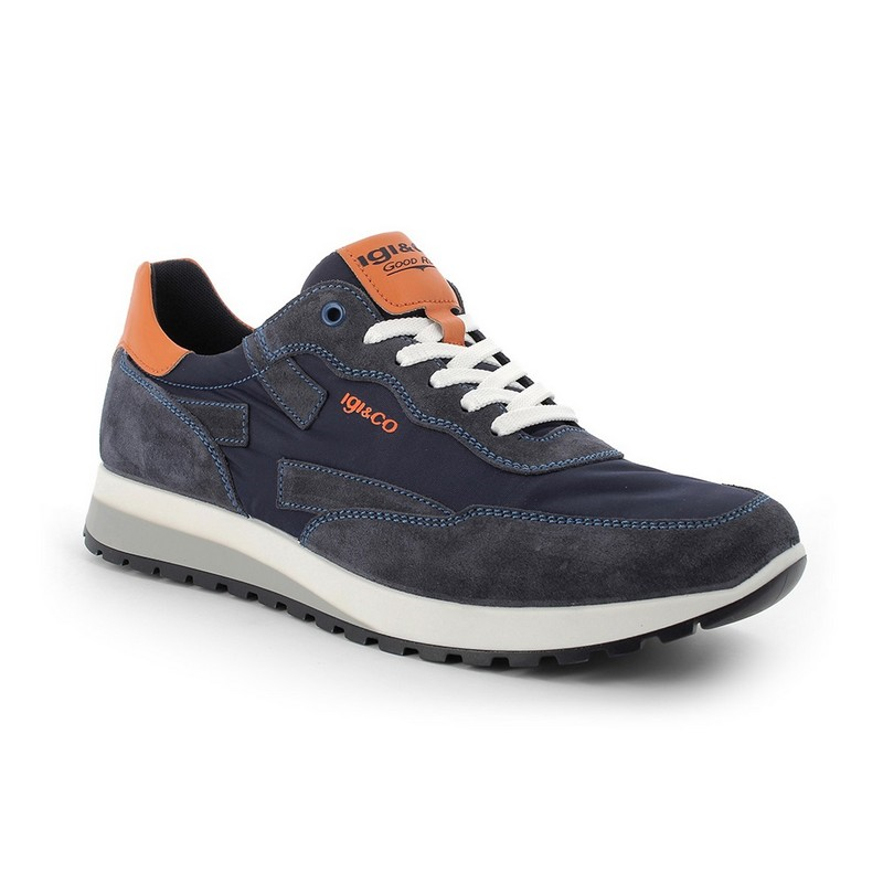 Caratteristiche: Antiscivolo, Comodo Chiusura: Laccio Materiale della tomaia: Scamosciato – Tela Stagione: Estate, Primavera Colore: Blu-Arancio Materiale della suola: Gomma