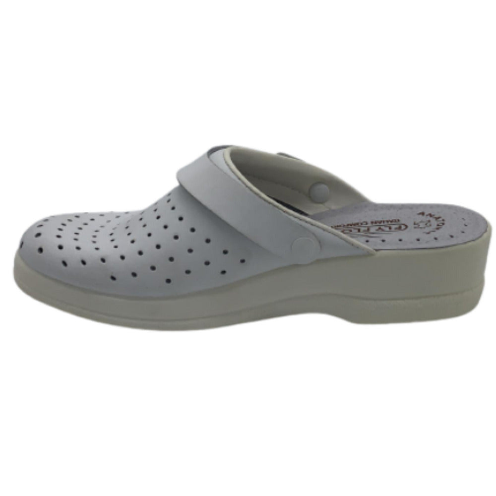 Scarpe da Donna FLY FLOT Art. 12077 BIANCO Sabot professionale sanitario con cinturino