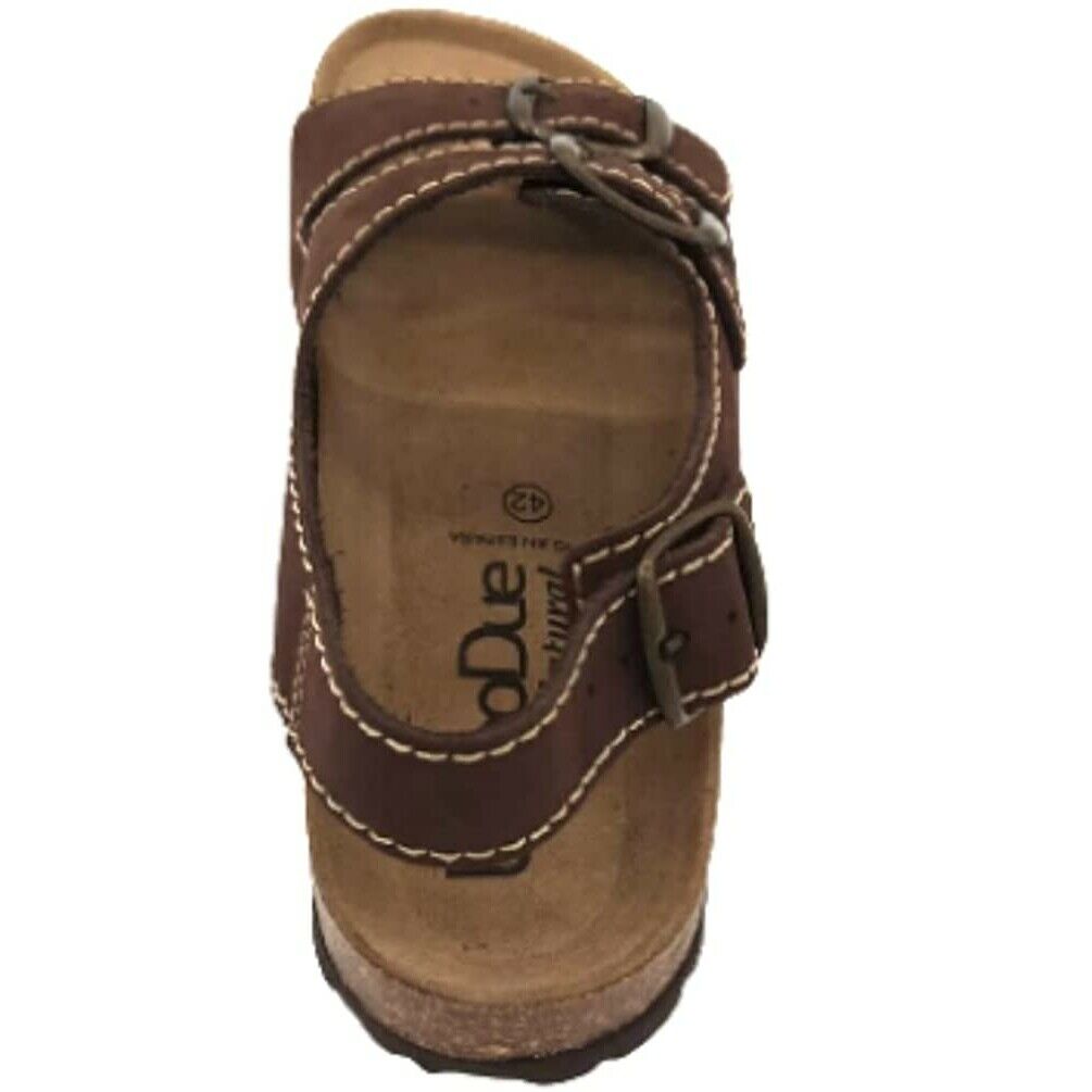 Scarpe da Uomo RIPOSELLA art.13103 T.di MORO sandali con doppia fibbia confort