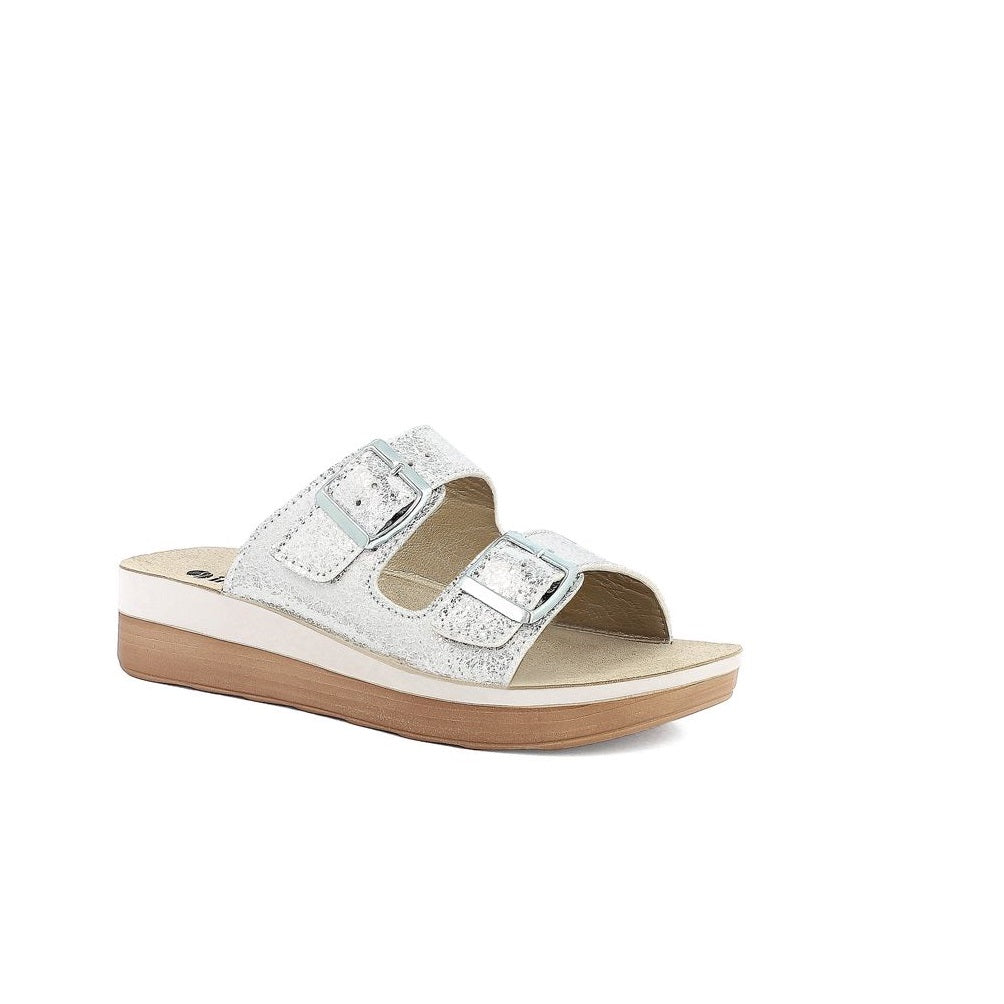 Scarpe da Donna - INBLU Art. FT14M BIANCO Ciabatte Doppia Fibbia