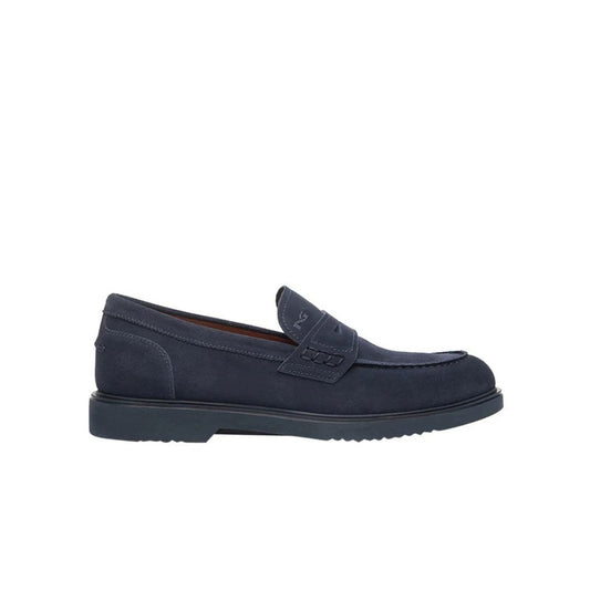 Scarpe da Uomo - NERO GIARDINI Art. E500610U 212 INDACO Scamosciato Mocassini