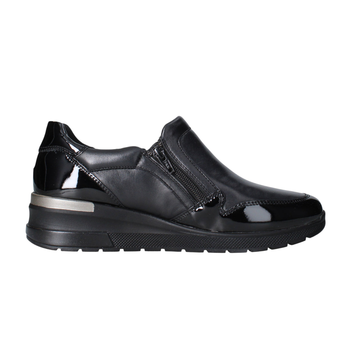 Scarpe da Donna - CINZIA SOFT Art. IV2611 001 BLACK Slip on con Zip