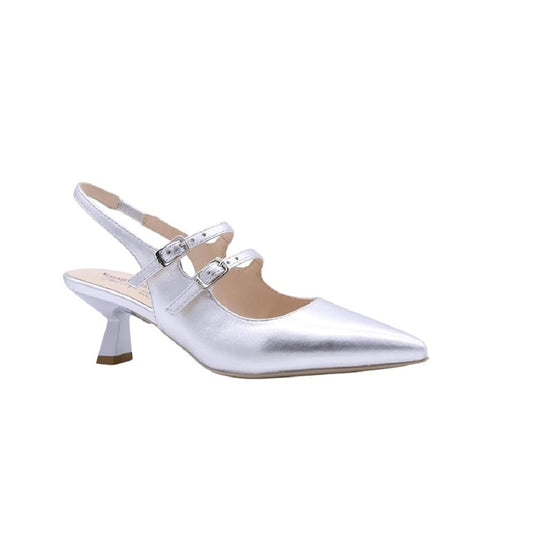 Scarpe da Donna - NERO GIARDINI Art. E512253DE 700 ARGENTO LAMINATO Slingback