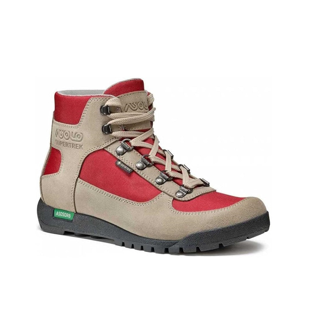 Scarpe Unisex Adulto- ASOLO Art. SUPERTREK GTX ML EARTH BEIGE RED Scamosciato