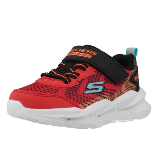 Scarpe da Bambino - SKECHERS Art. 401490NRDBK RED BLACK Sneakers LUCI