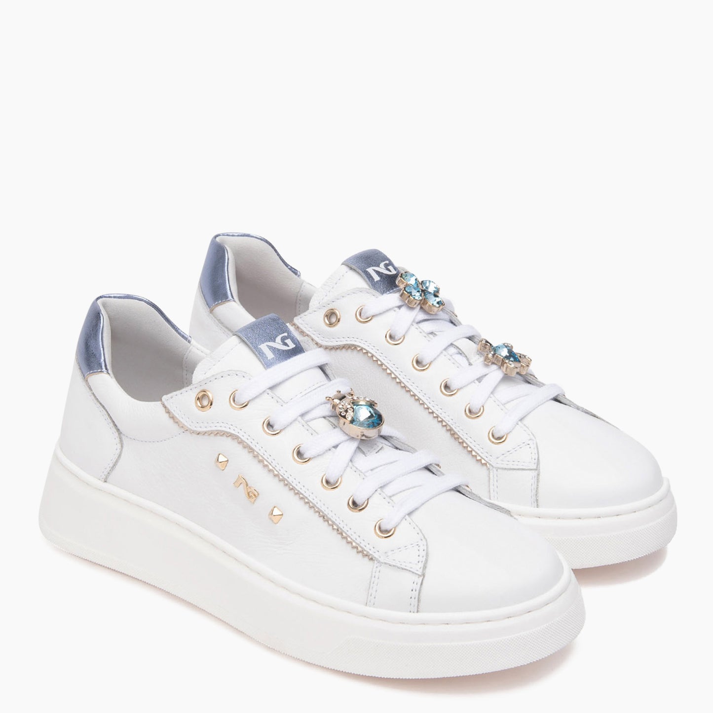 Scarpe da Donna - NERO GIARDINI Art. E513060D 707 BIANCO CELESTE Sneakers