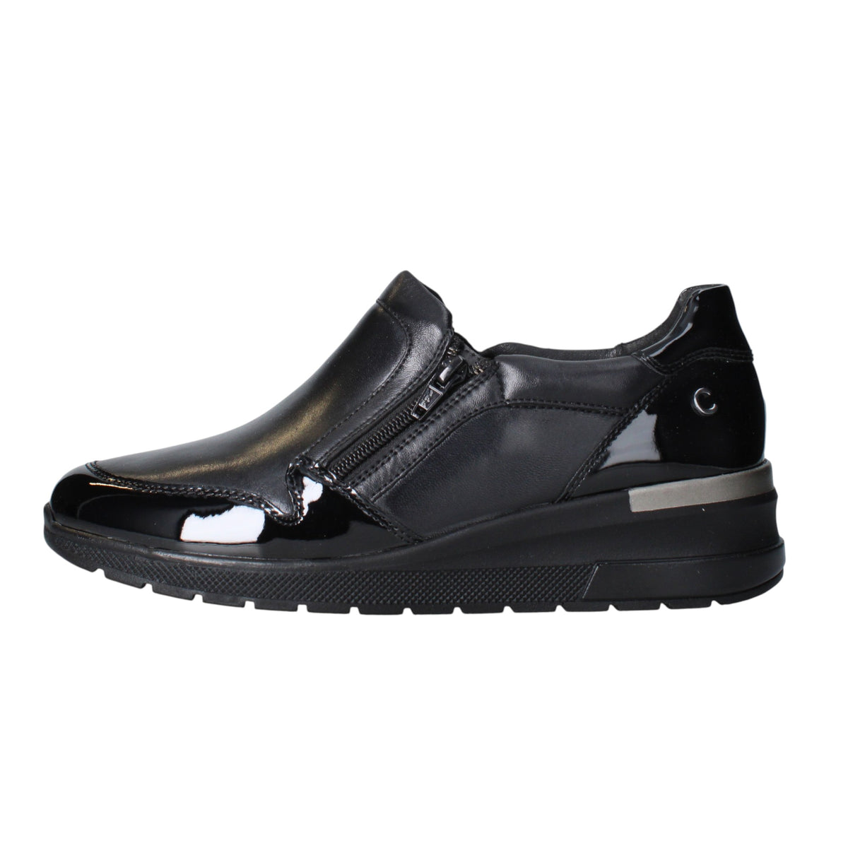 Scarpe da Donna - CINZIA SOFT Art. IV2611 001 BLACK Slip on con Zip