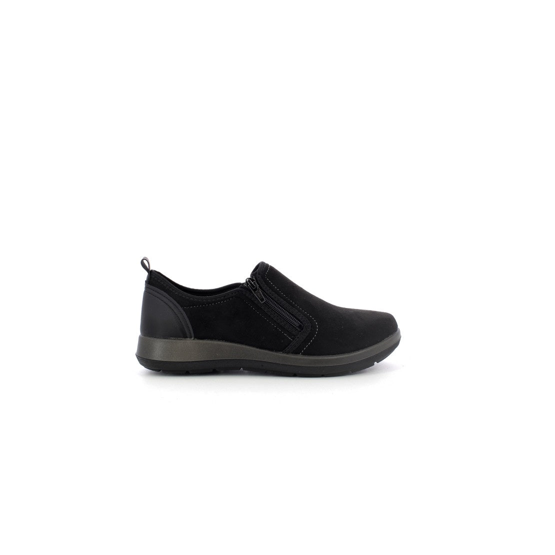 Scarpe da Donna - INBLU Art. WG69 NERO Slip on con zip Linea PANTOSCARPE