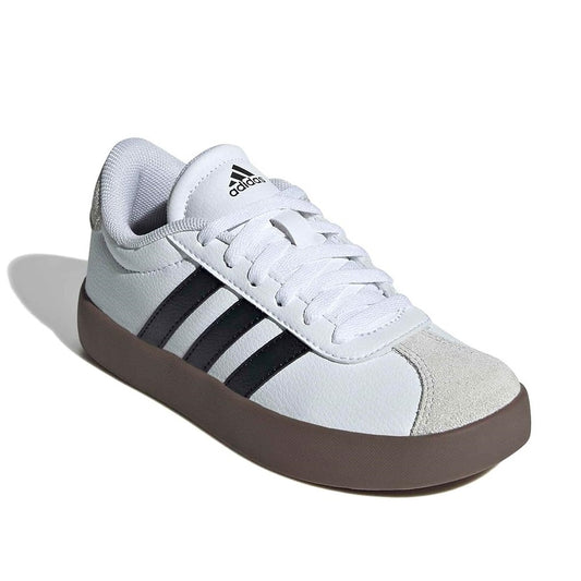 Scarpe Unisex Adulto- ADIDAS Art. VL COURT ID9062 WHITE BLACK GREY Scamosciato