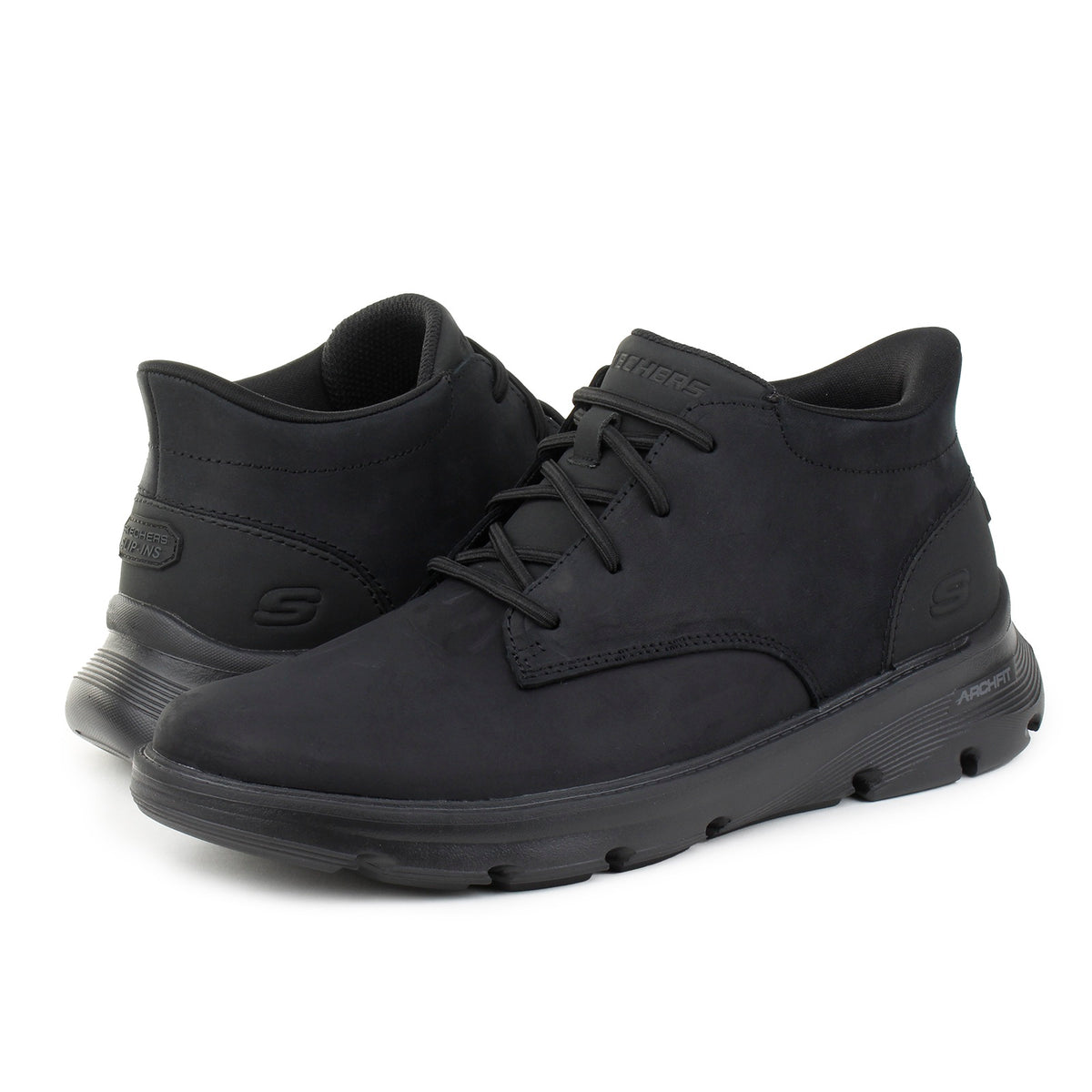 Scarpe da Uomo - SKECHERS Art. 205514BBK BLACK Stivaletti Stringati
