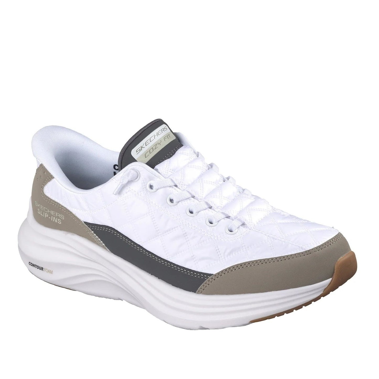 Scarpe da Uomo - SKECHERS Art. 232619WTP WHITE TAUPE Sneakers SLIP INS