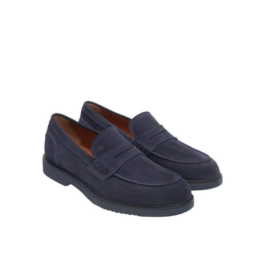 Scarpe da Uomo - NERO GIARDINI Art. E500610U 212 INDACO Scamosciato Mocassini