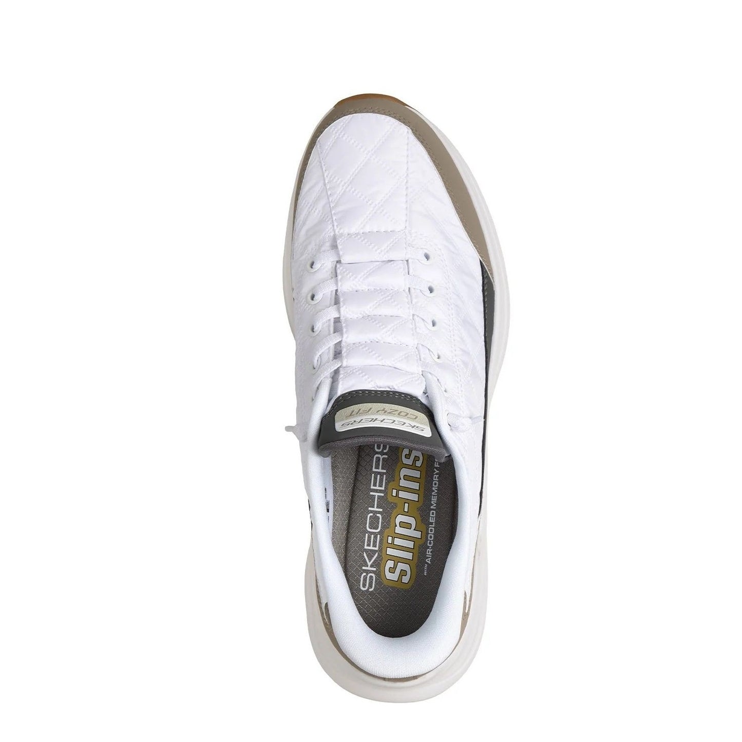 Scarpe da Uomo - SKECHERS Art. 232619WTP WHITE TAUPE Sneakers SLIP INS
