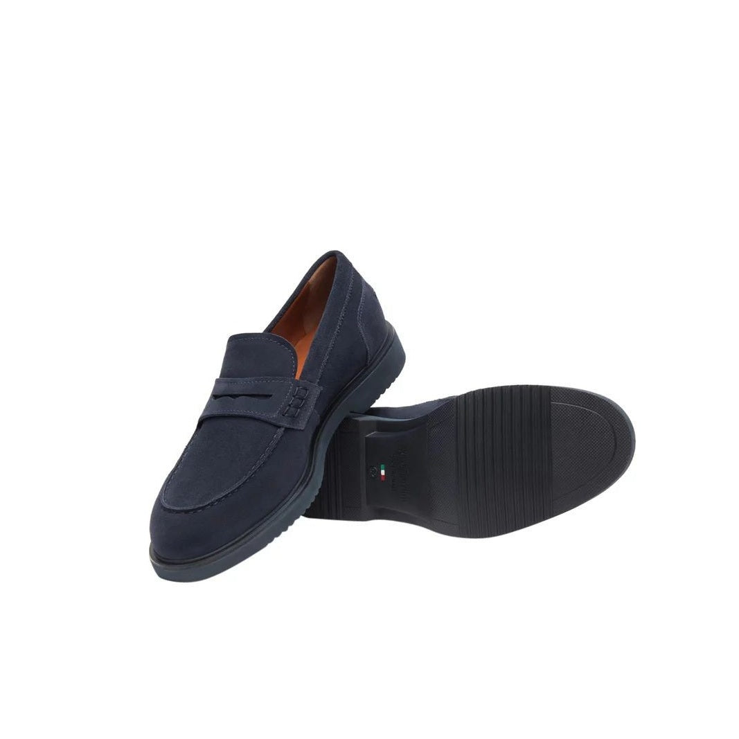 Scarpe da Uomo - NERO GIARDINI Art. E500610U 212 INDACO Scamosciato Mocassini