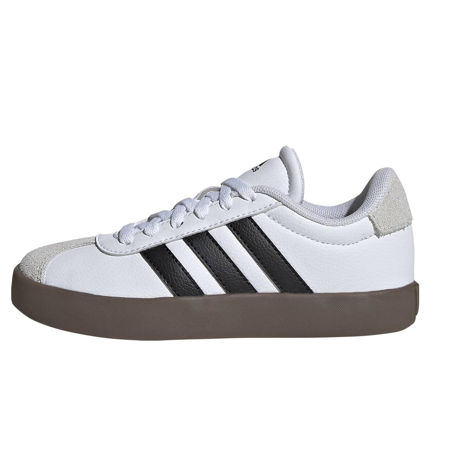 Scarpe Unisex Adulto- ADIDAS Art. VL COURT ID9062 WHITE BLACK GREY Scamosciato