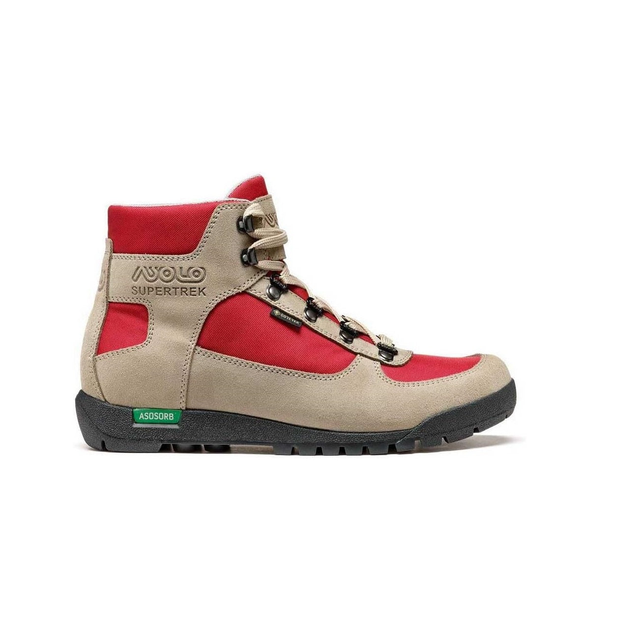 Scarpe Unisex Adulto- ASOLO Art. SUPERTREK GTX ML EARTH BEIGE RED Scamosciato