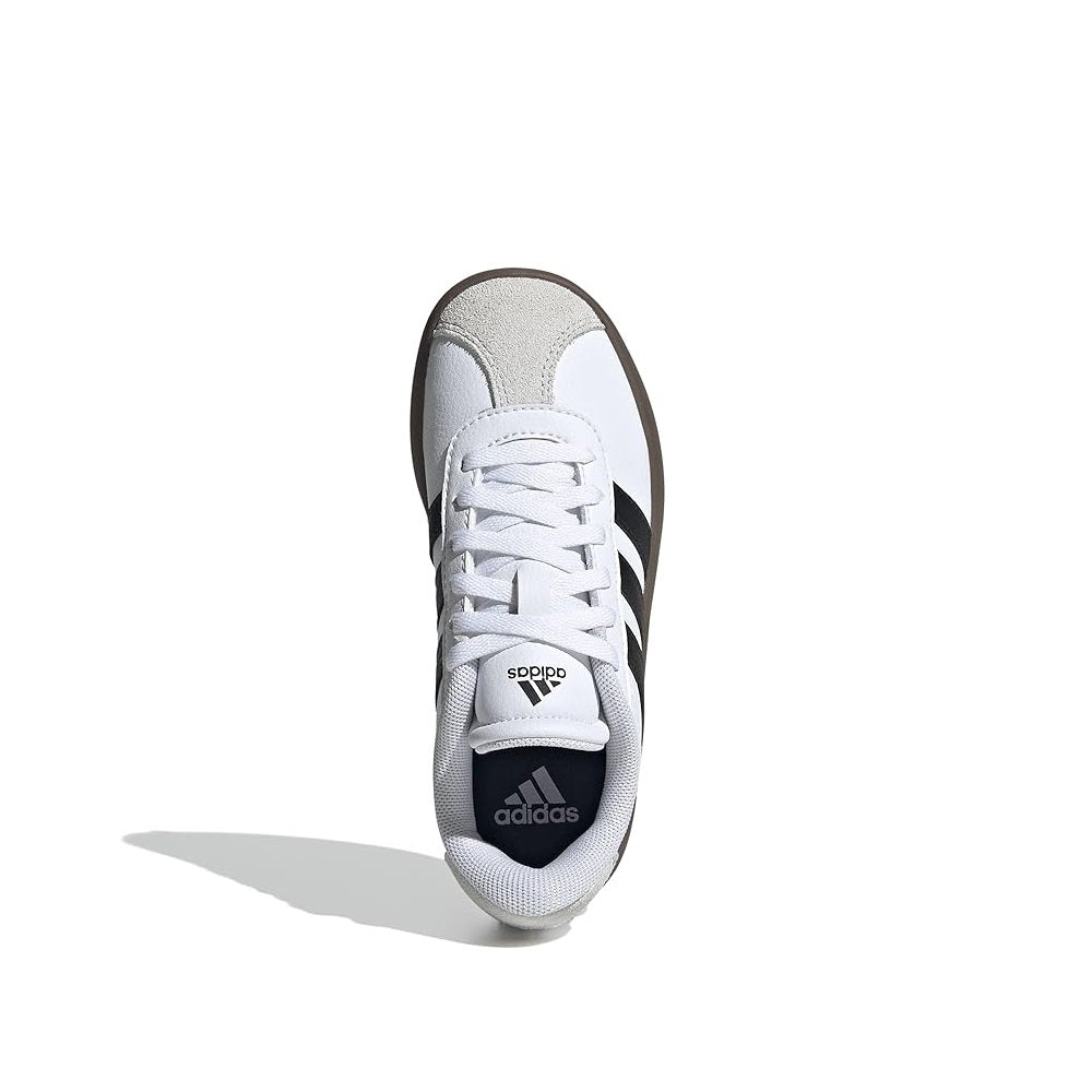 Scarpe Unisex Adulto- ADIDAS Art. VL COURT ID9062 WHITE BLACK GREY Scamosciato
