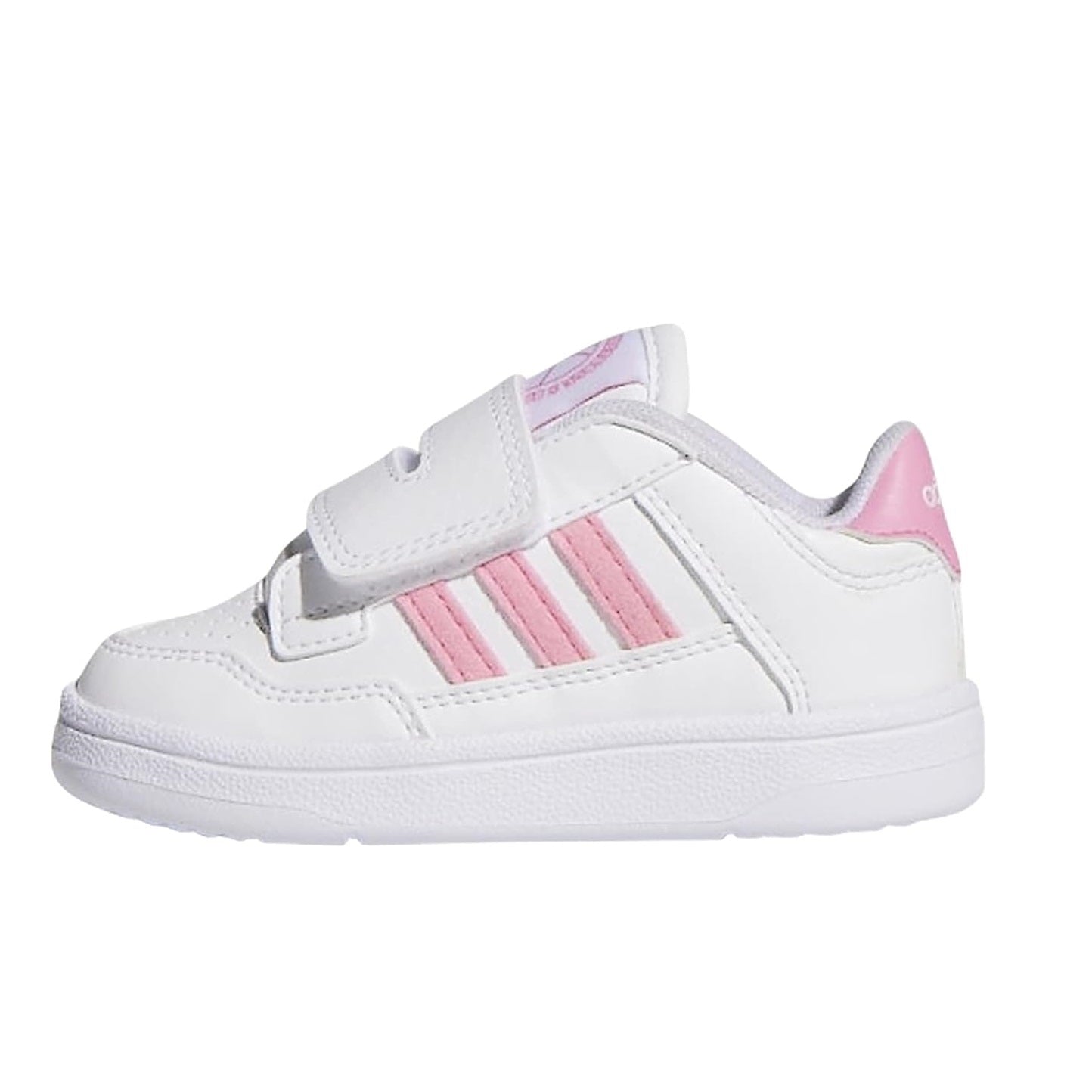 Scarpe da Bambina - ADIDAS Art. RAPID COURT JS4774 WHITE PINK Sneakers Strappo
