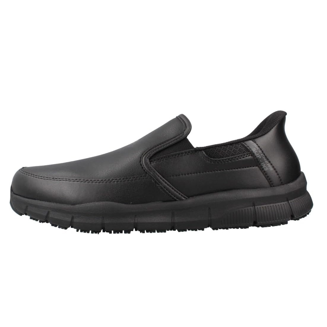 Scarpe da Uomo - SKECHERS Art. 200304ECBLK BLACK Sneakers DA LAVORO SLIP INS