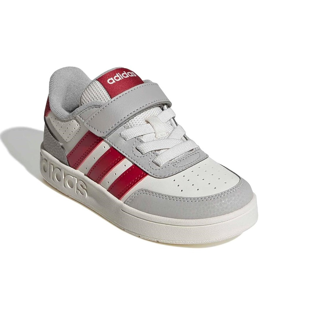 Scarpe Unisex Bambino- ADIDAS Art. BREAKBASE KJ9594 WHITE GREY BORDEAUX Sneaker