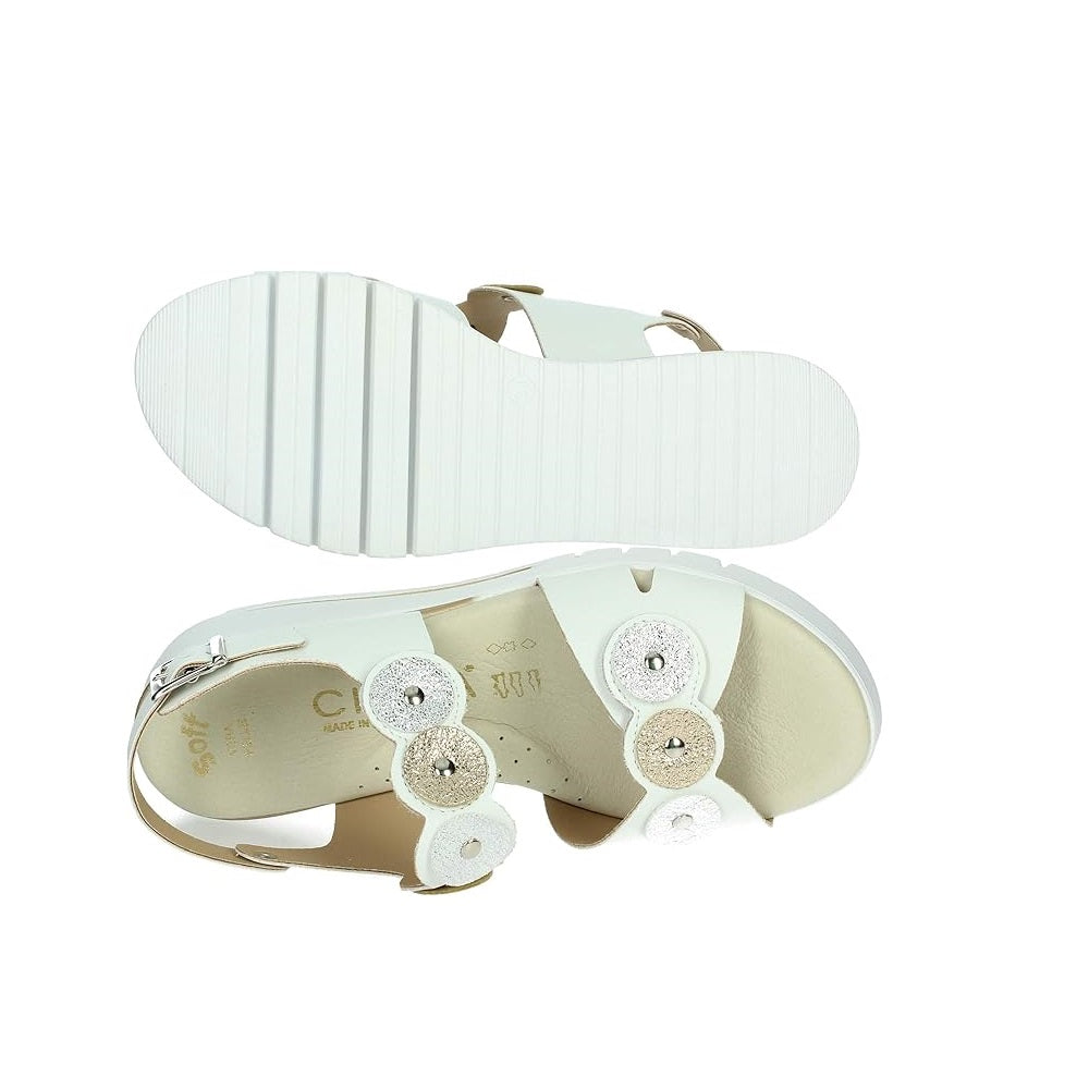 Scarpe da Donna - CINZIA SOFT Art. LF023080 001 BIANCO ARG PLA Sandali