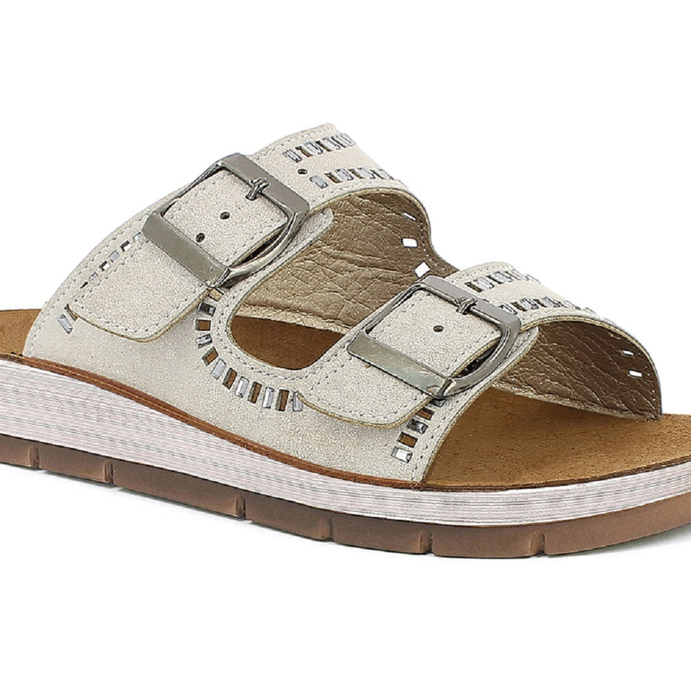 Scarpe da Donna - INBLU Art. CP51 GHIACCIO Ciabatte Doppia Fibbia