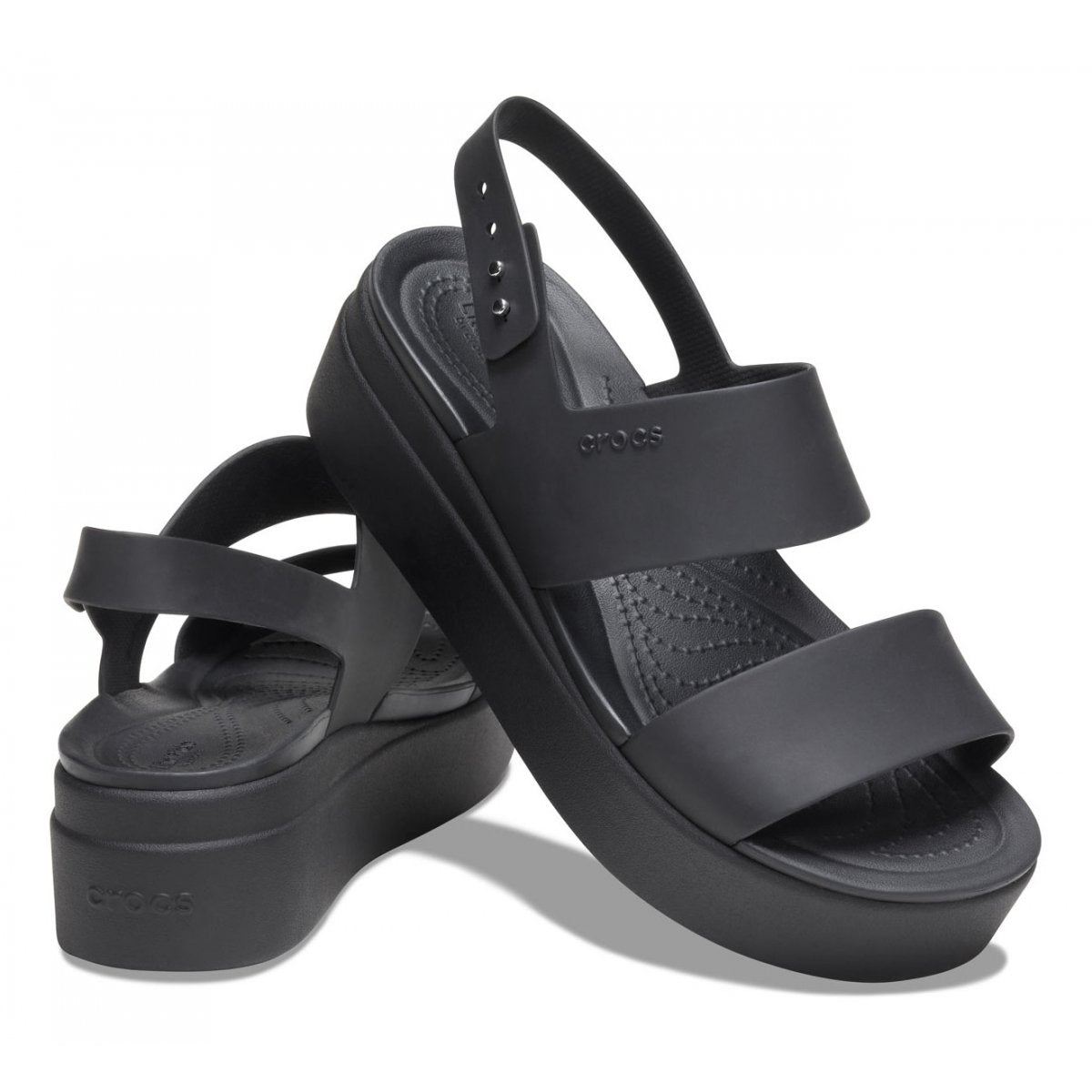Scarpe da Donna - CROCS Art. 206453/BKBK BROOKLIN NERO Sandali con zeppa  gomma