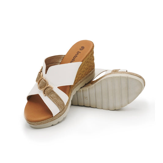 Scarpe da Donna - INBLU Art. FG40 BIANCO Sandali Zeppa alta