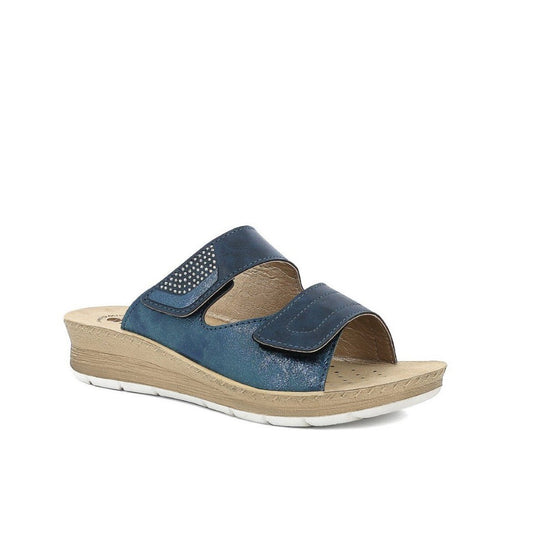 Scarpe da Donna - INBLU Art. FC60 BLU Ciabatte Doppio Strappo