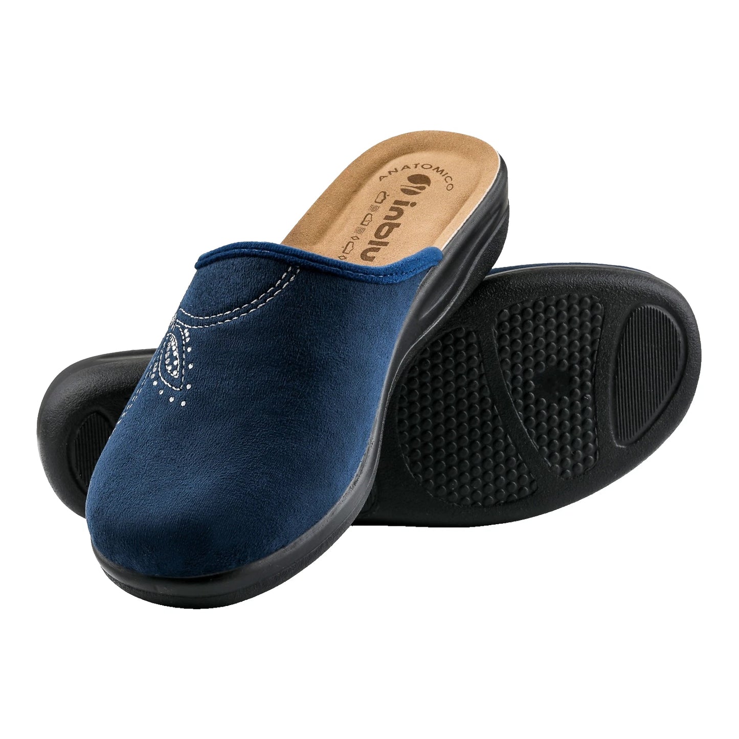 Scarpe da Donna - INBLU Art. CF48 BLU Scamosciato Pantofole