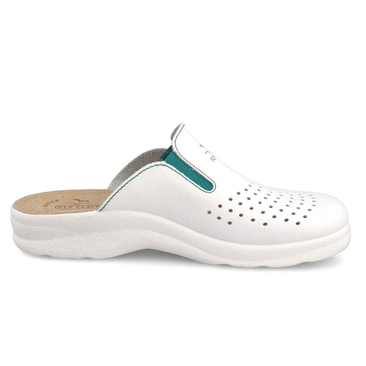 Scarpe da Uomo FLY FLOT Art. 82316BE BIANCO Sabot professionale sanitario con elastico