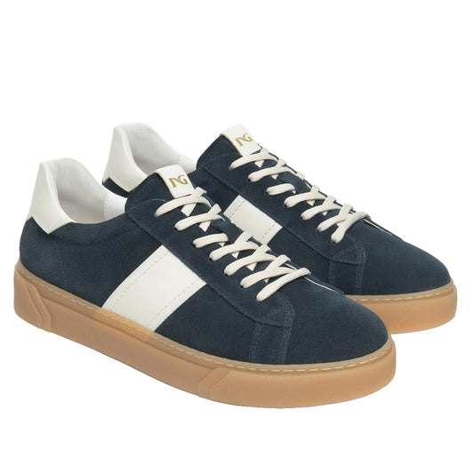 Scarpe da Uomo - NERO GIARDINI Art. E600694U 207 INCANTO BLU Scamosciato Sneakers