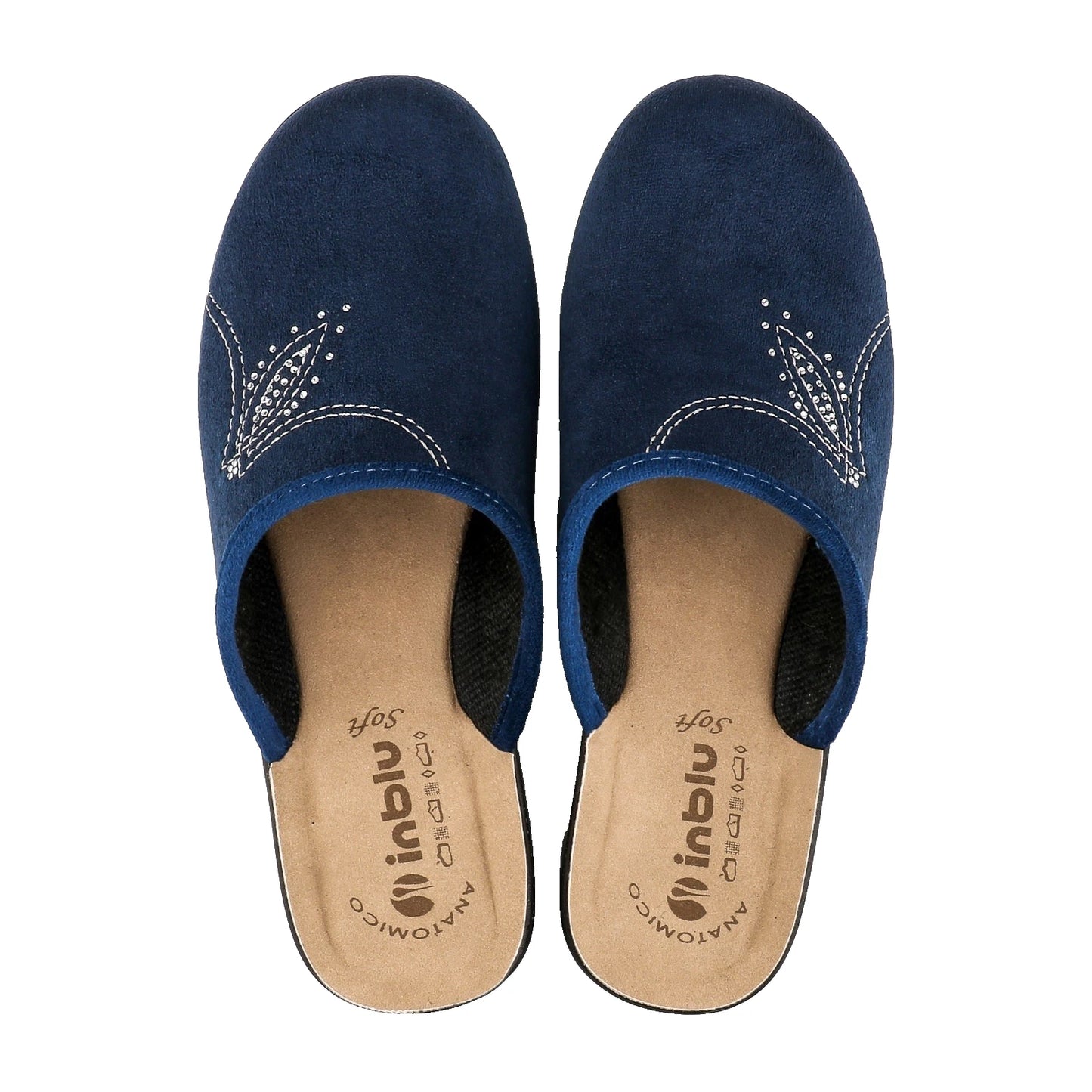 Scarpe da Donna - INBLU Art. CF48 BLU Scamosciato Pantofole