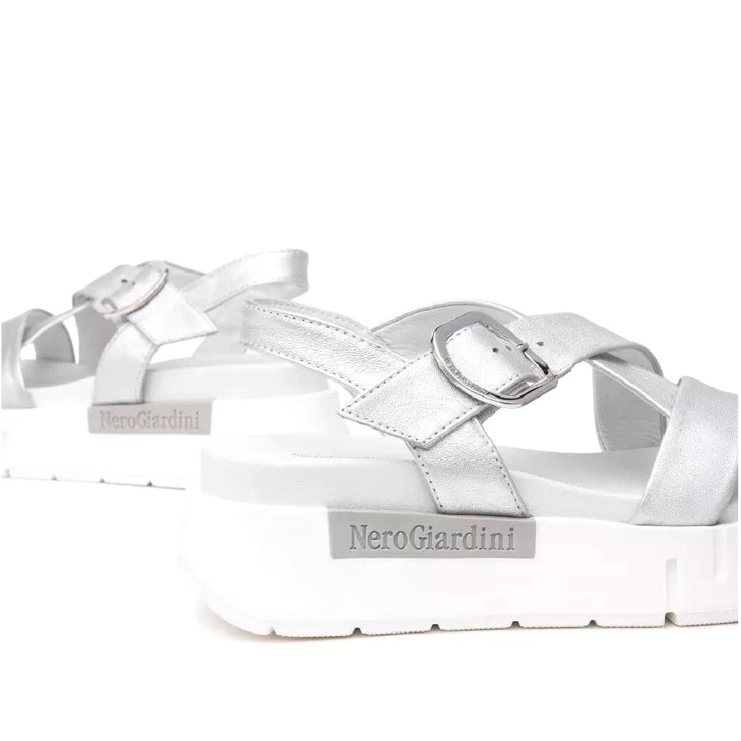 Scarpe da Donna - NERO GIARDINI Art. E513697D 700 ARGENTO Sandali